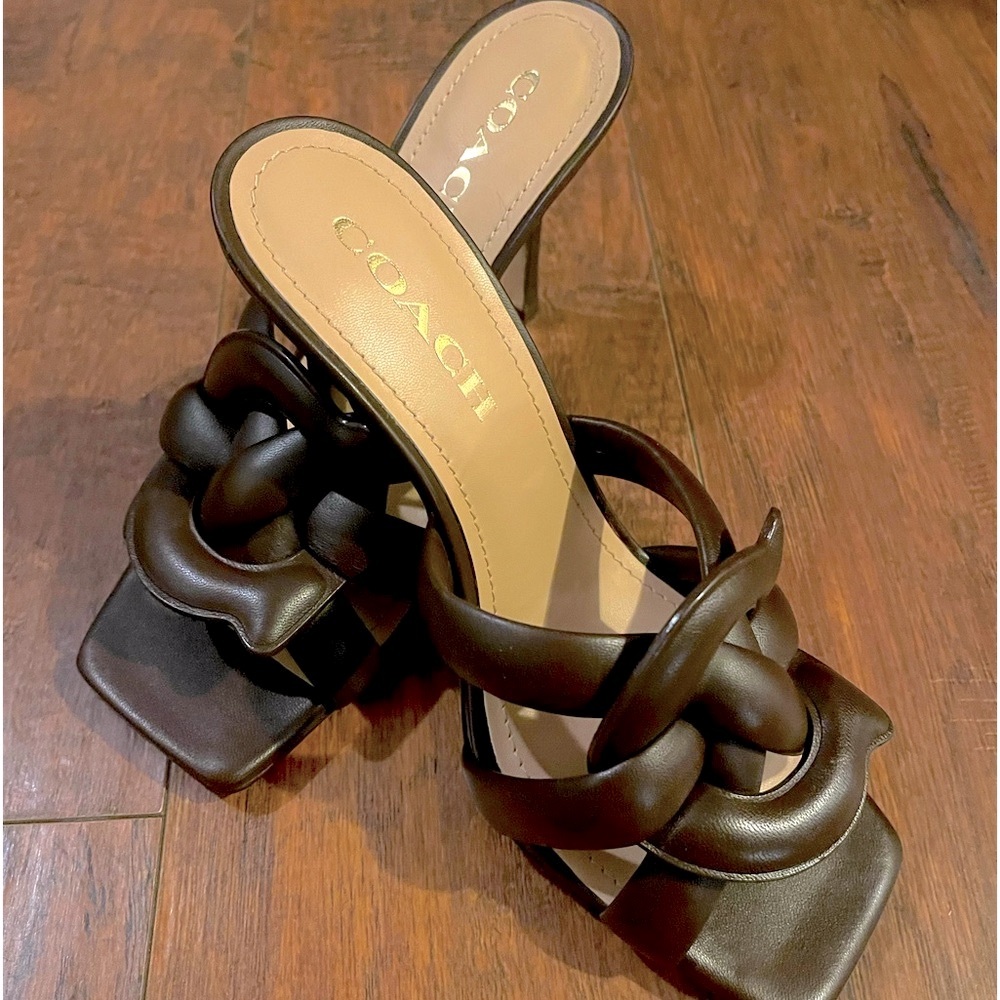 Coach Brown leather sandals